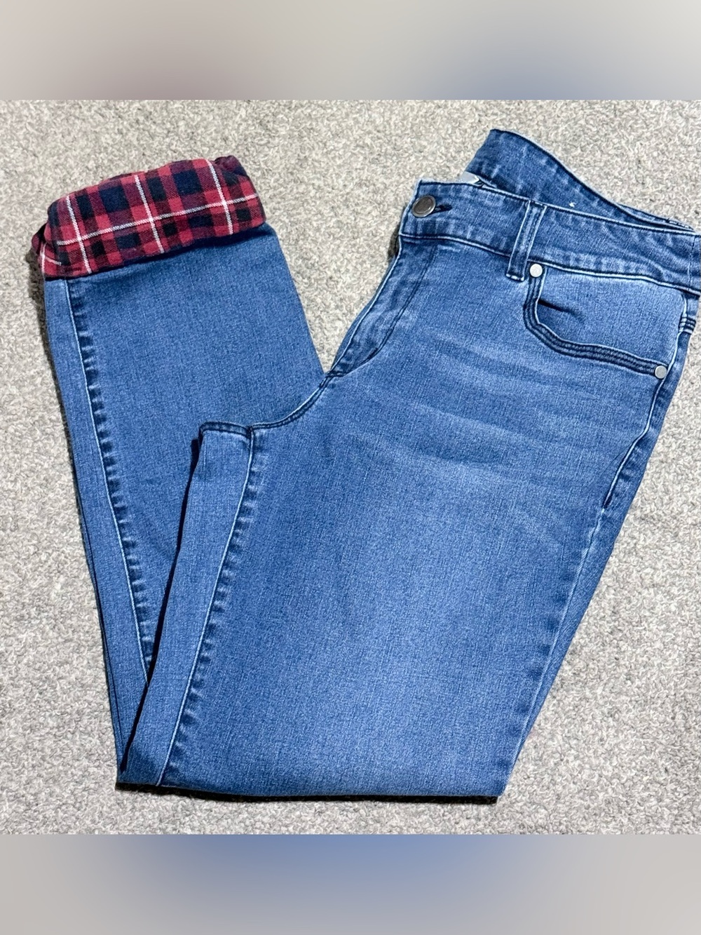 Christopher & Banks Light Blue Denim Topstitch Detail